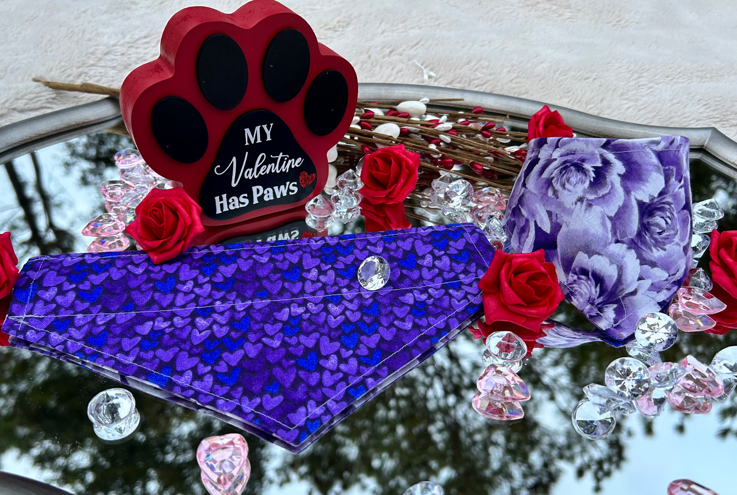 Purple Hearts and Roses