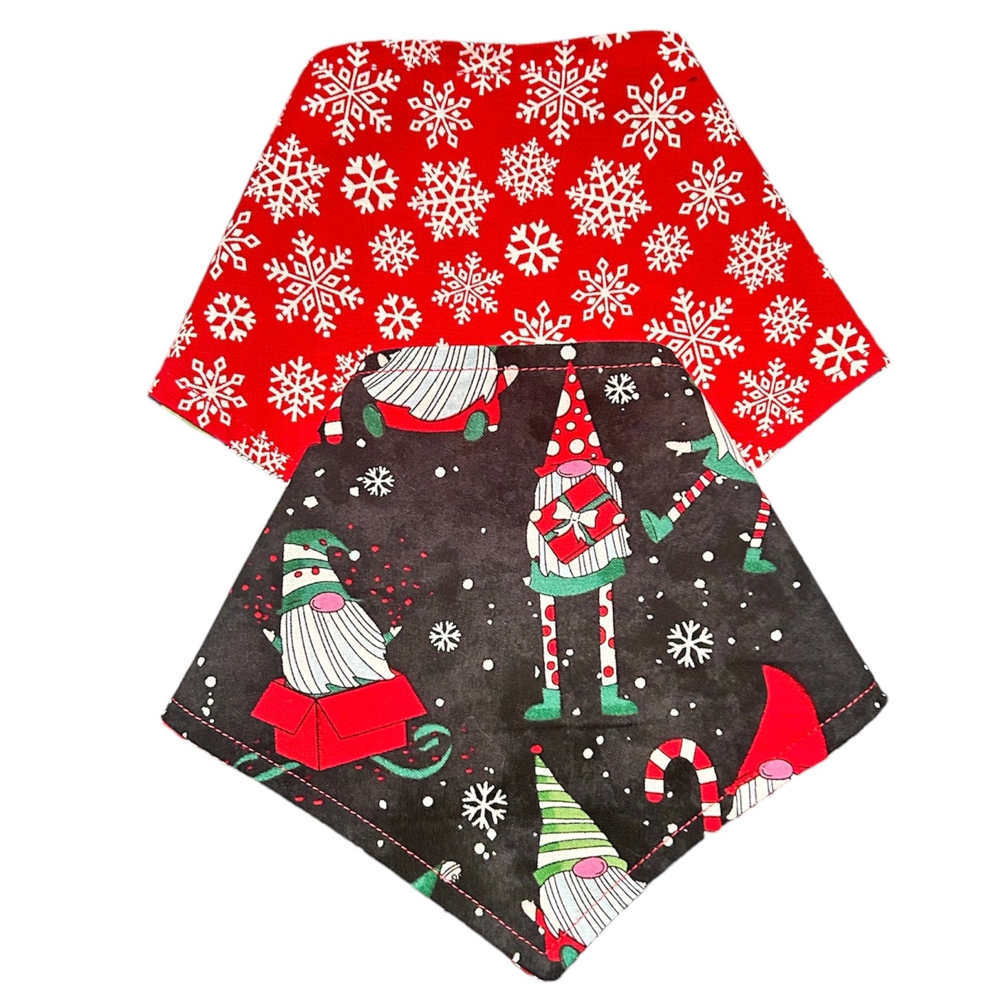 Snow Gnomes Reversible Over the Collar Bandana