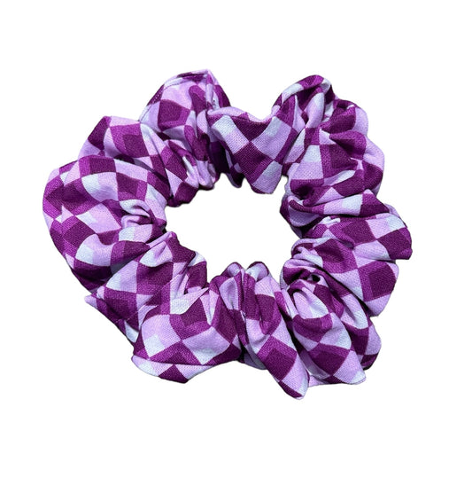 Purple Geometric Scrunchie