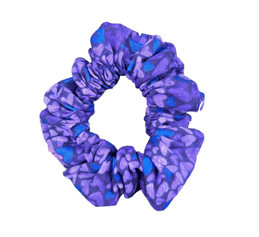 Purple Hearts Scrunchie