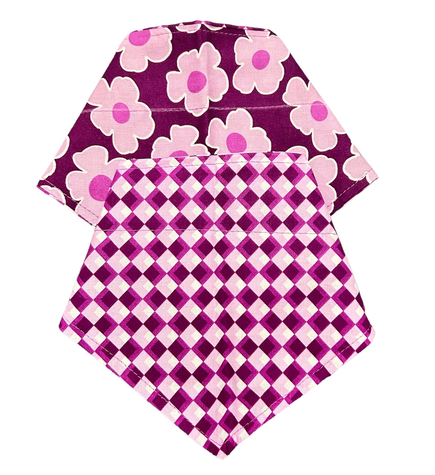 Flower Power Reversible Over the Collar Bandana